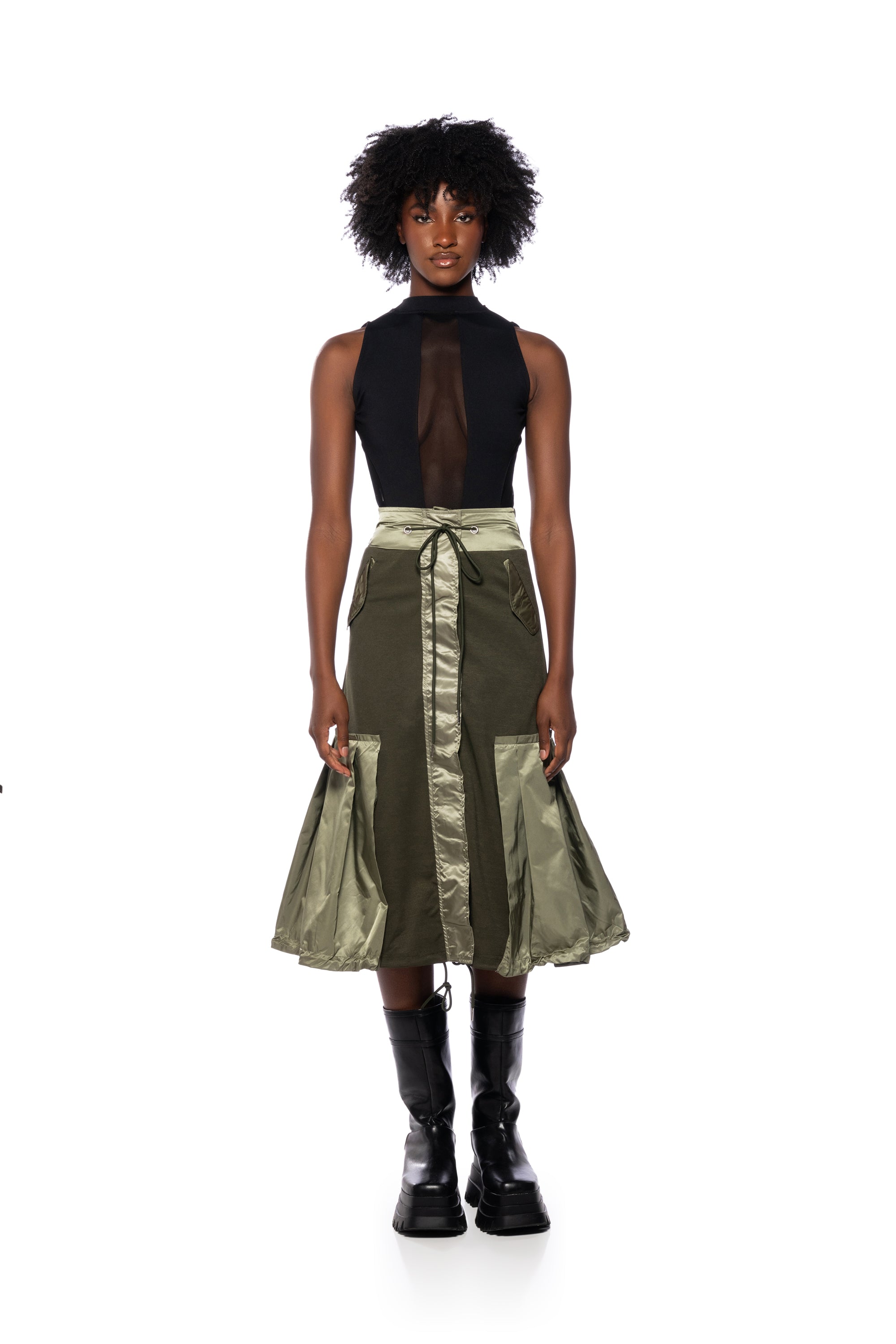 Extra View Quincy Color Blocked Midi Skirt view 17