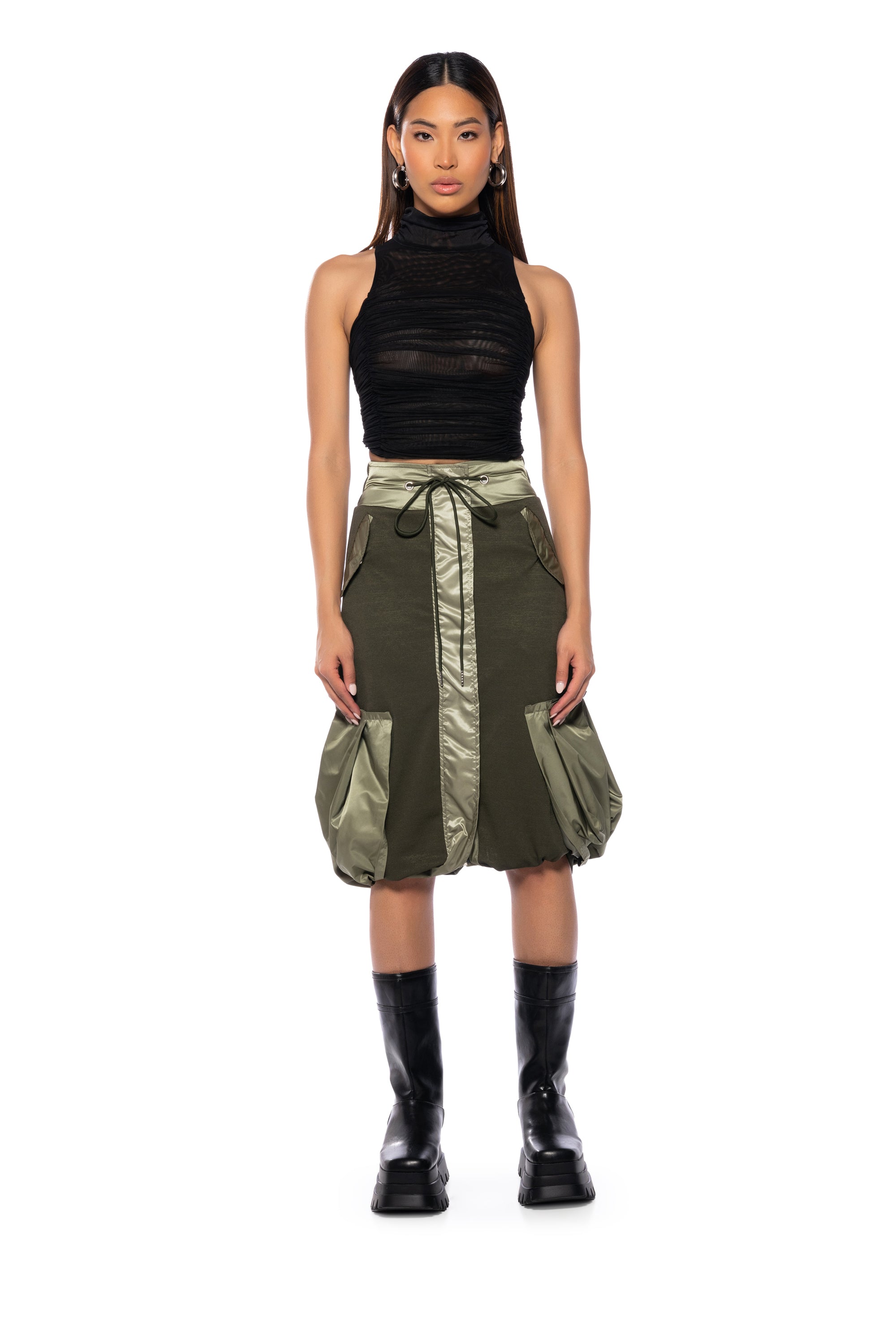 Extra View Quincy Color Blocked Midi Skirt view 18