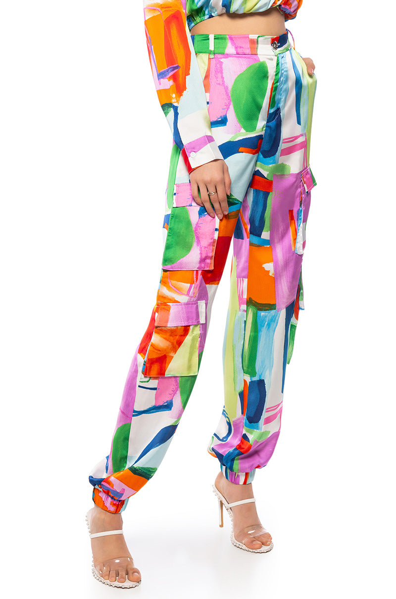 QUINN ABSTRACT PRINTED JOGGER view 0