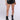 Front View Quinn Faux Leather Croc Embossed Mini Short