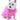 Front View Quinn Feather Doggy Sweater In Pink