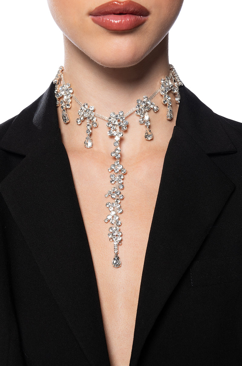 Front View Rain On Me Drippy Necklace