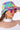 Front View Rainbow Fluffy Hat