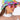 Front View Rainbow Fluffy Hat