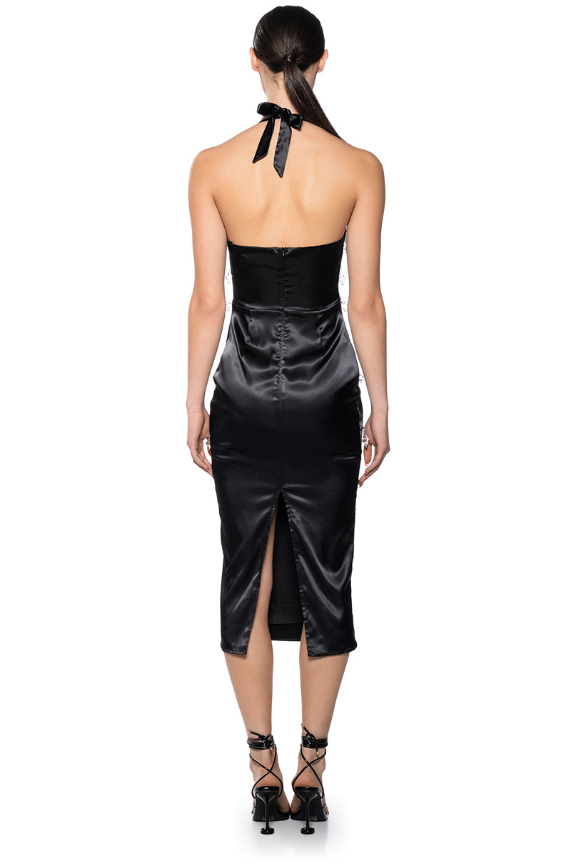 Full View Raindrops Are Falling Beaded Midi Dress 4