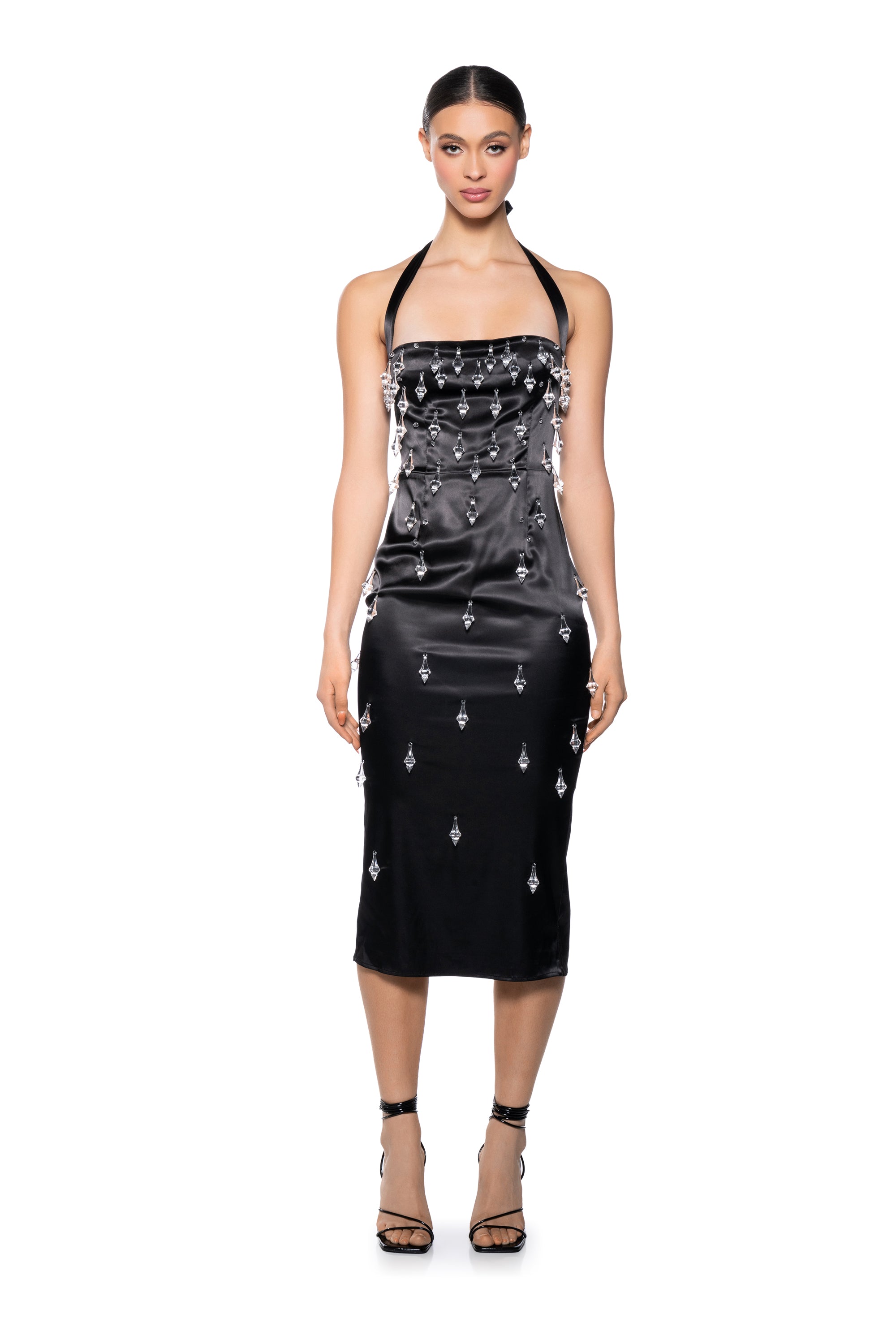 Extra View Raindrops Are Falling Beaded Midi Dress 6