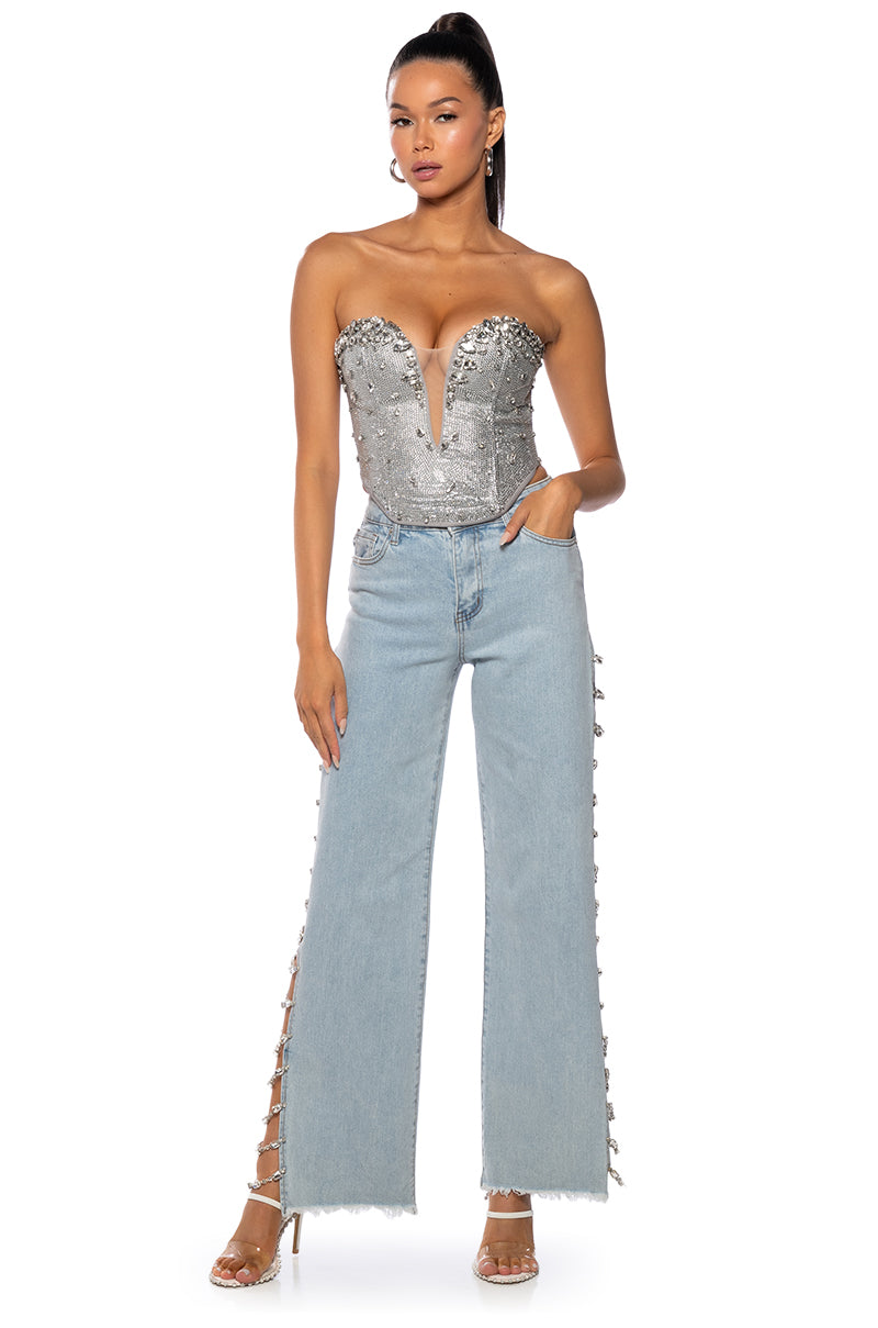 Back View Raise Your Glass Embellished Corset