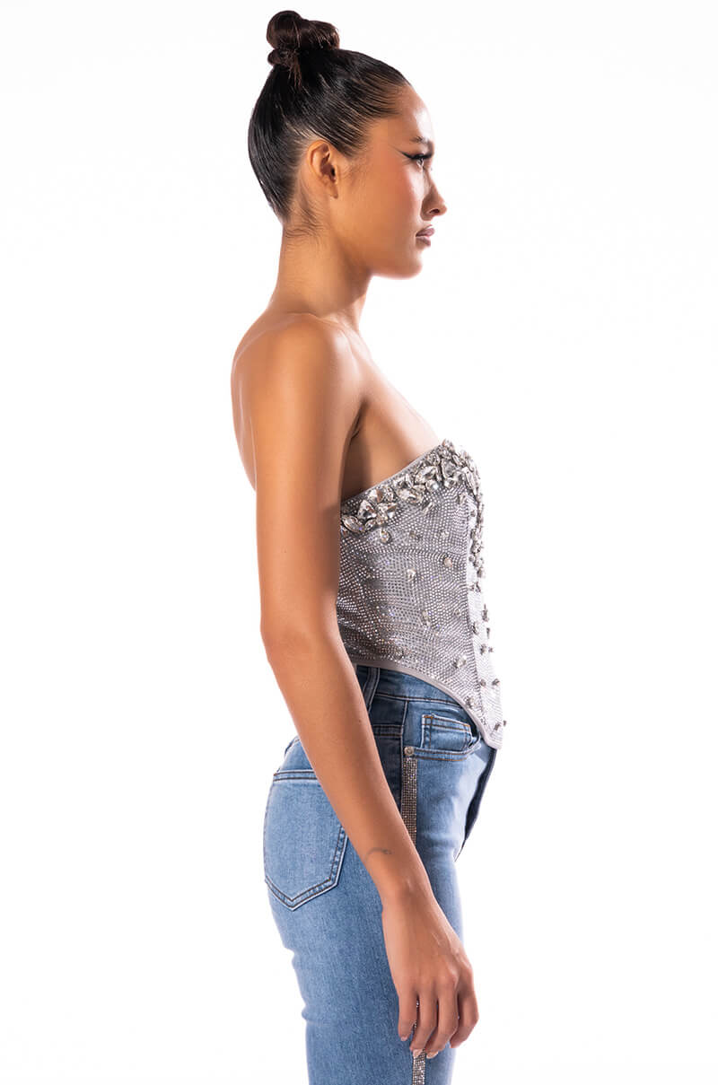 Detail View Raise Your Glass Embellished Corset