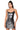 Front View Rave Girl Metallic Mini Dress In Silver