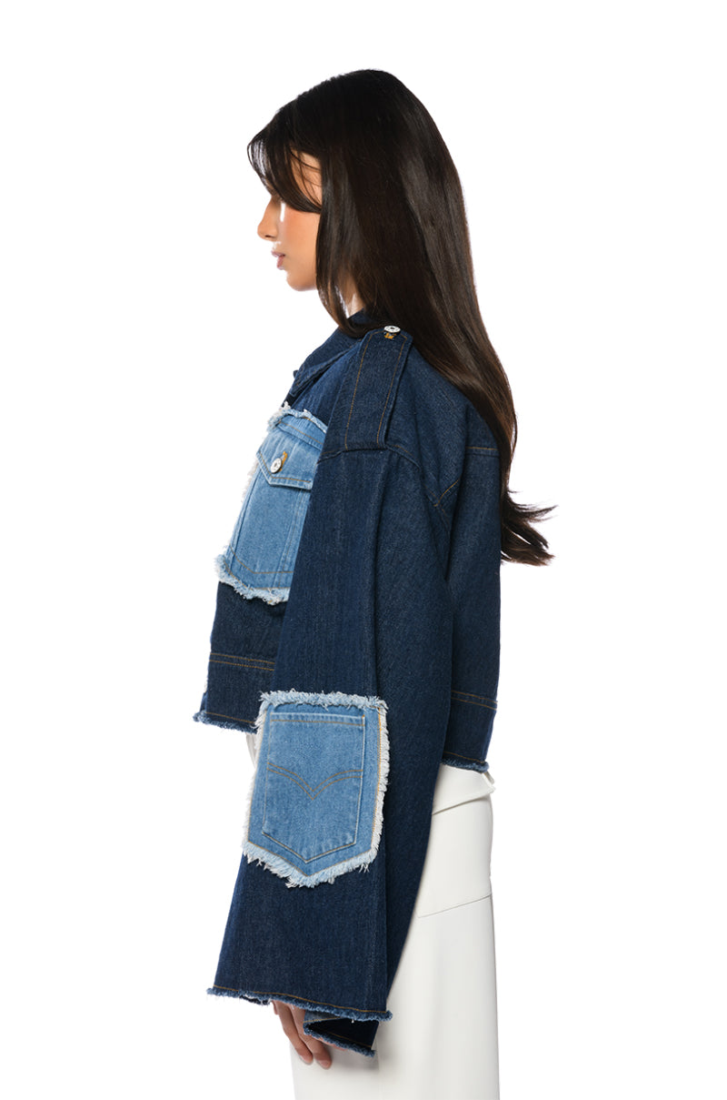 Extra View Raw Denim Oversized Jacket 5