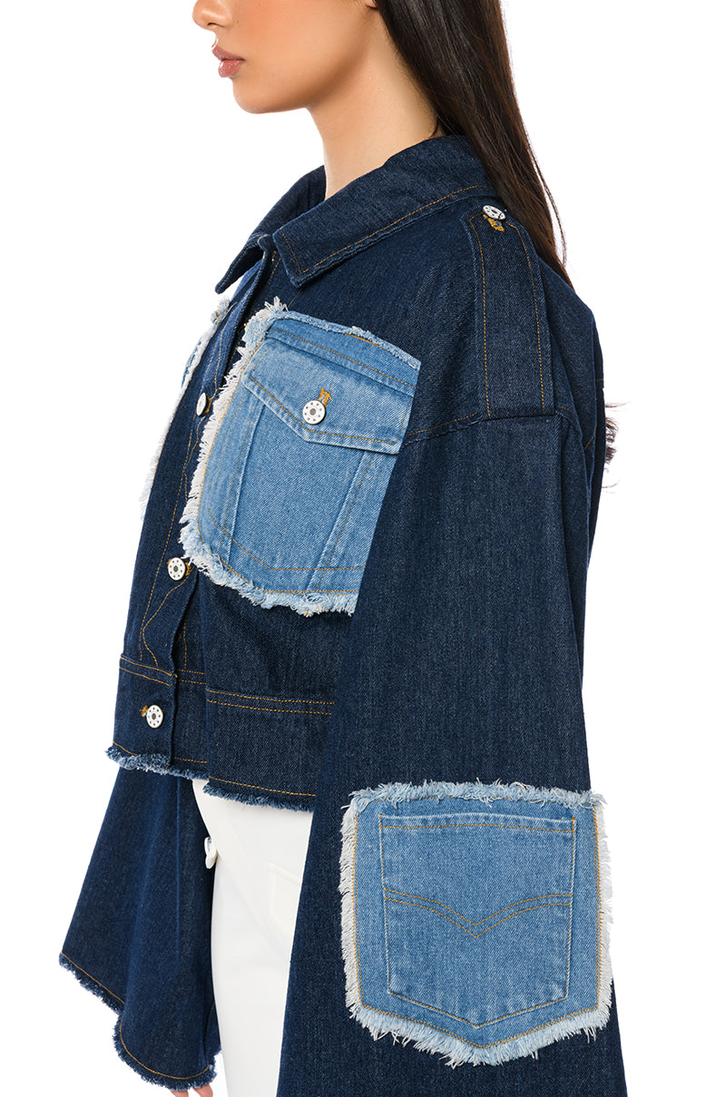 Extra View Raw Denim Oversized Jacket 7