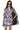 Front View Read All About It Printed Cape Sleeve Blazer Dress