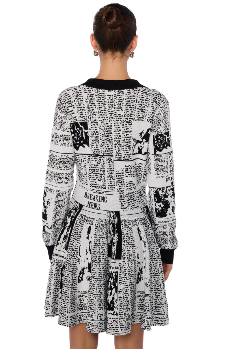 READ IT AND WEEP KNITTED MINI DRESS – AKIRA