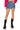 Front View Read My Pink Lips Denim Mini Skirt