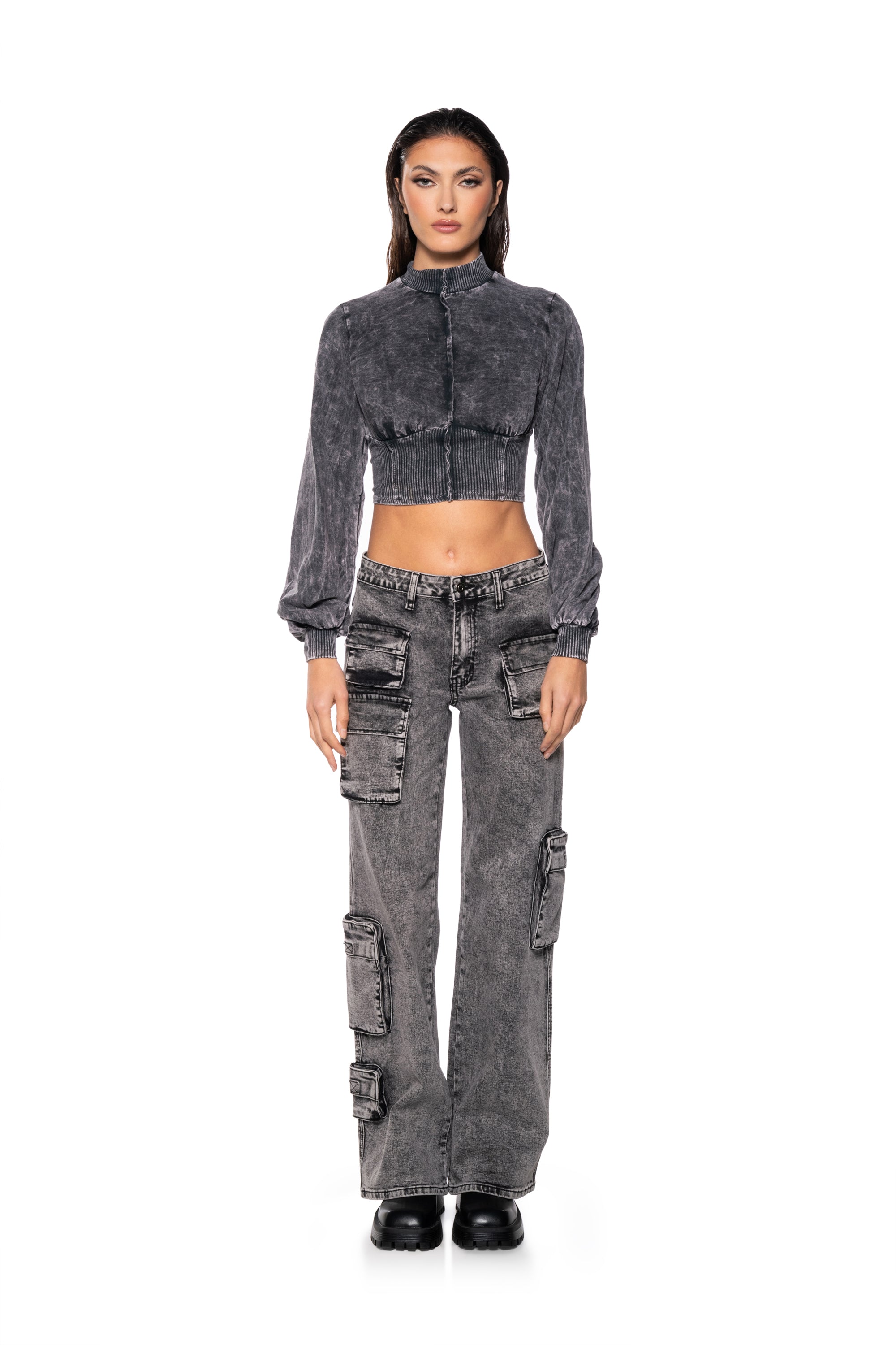 Extra View Ready For Anything Casual Corset Long Sleeve Top