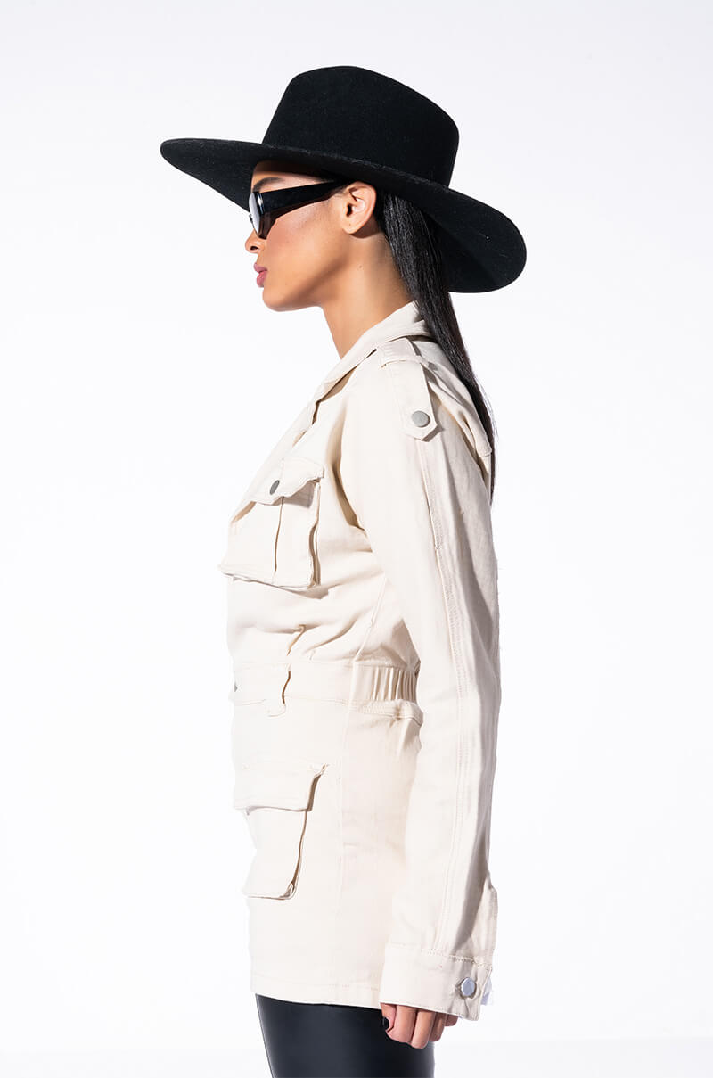 Full View Ready For Anything Long Sleeve Utility Romper
