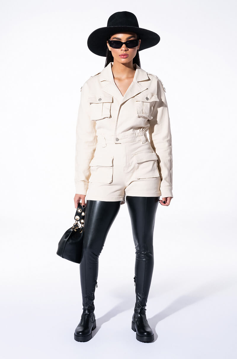 Extra View Ready For Anything Long Sleeve Utility Romper