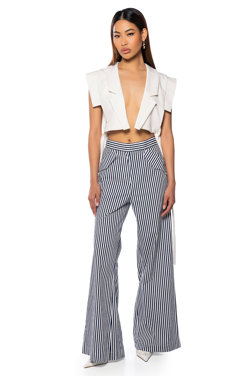 Back View Ready For Anything Stretch Poplin Trouser