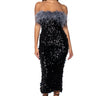 Front View Ready For The Party Sequin Midi Dress