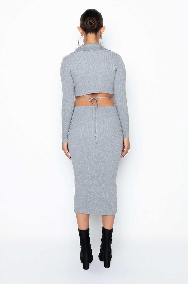 Full View Ready For Ya Midi Button Up Dress With Back Cut Out 4