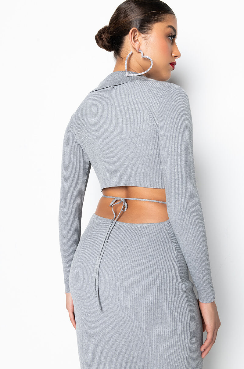 Extra View Ready For Ya Midi Button Up Dress With Back Cut Out 5