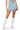 Front View Reagan Asymmetrical Denim Mini Skort