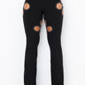 Front View Real Groove Cut Out Ribbed Pant