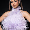 Front View Real Ostrich Feather Top