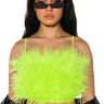 Front View Real Ostrich Feather Top