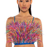 Front View Real Ostrich Feather Top