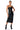 Front View Rebecca Strappy Pu Midi Dress