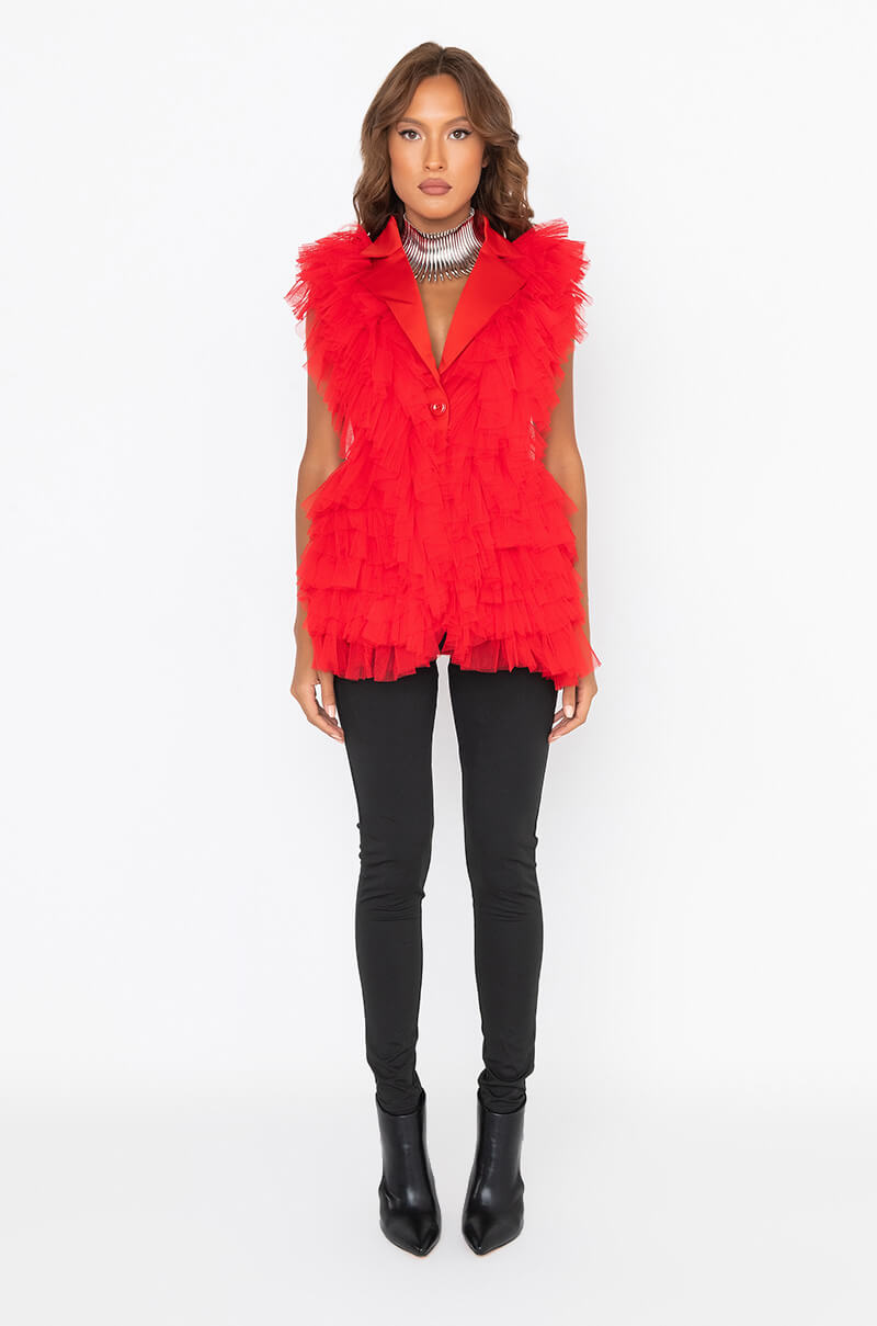 Extra View Rebecca Tulle Fashion Blazer 7