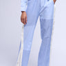 Front View Reese Mixed Stripe Poplin Wide Leg Pant