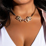 Front View Reflection Of You Rhinestone Necklace