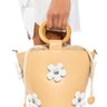 Front View Regal Floral Detail Bucket Bag