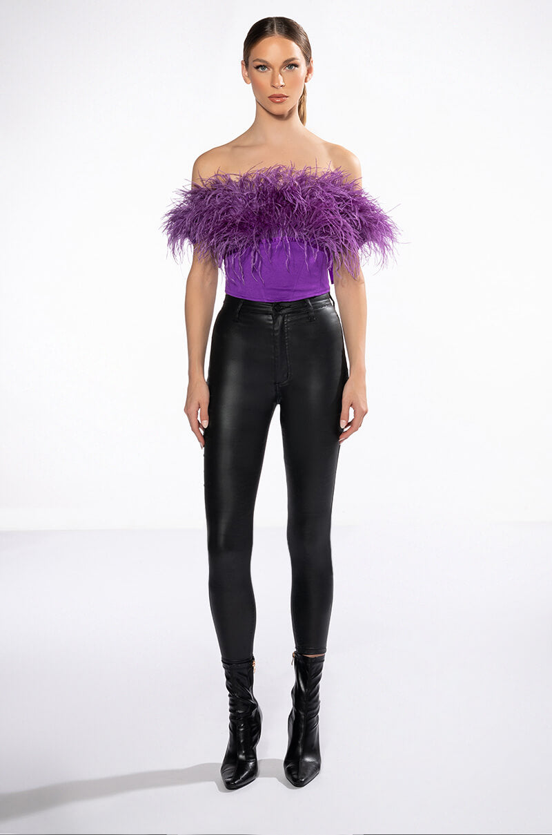 Extra View Regal Off The Shoulder Feather Corset view 9