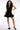 Back View Regina Rhinestone Trim Sleeveless Mini Shift Dress