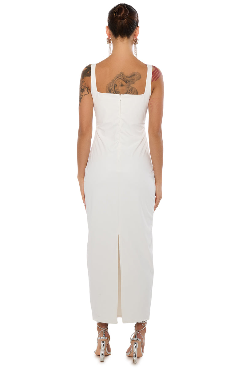 Detail View Reina Pu Maxi Dress