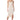 Front View Reina Ruched Mesh Midi Dress In Cream