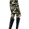 Front View Remi Camo Knit Jumpsuit