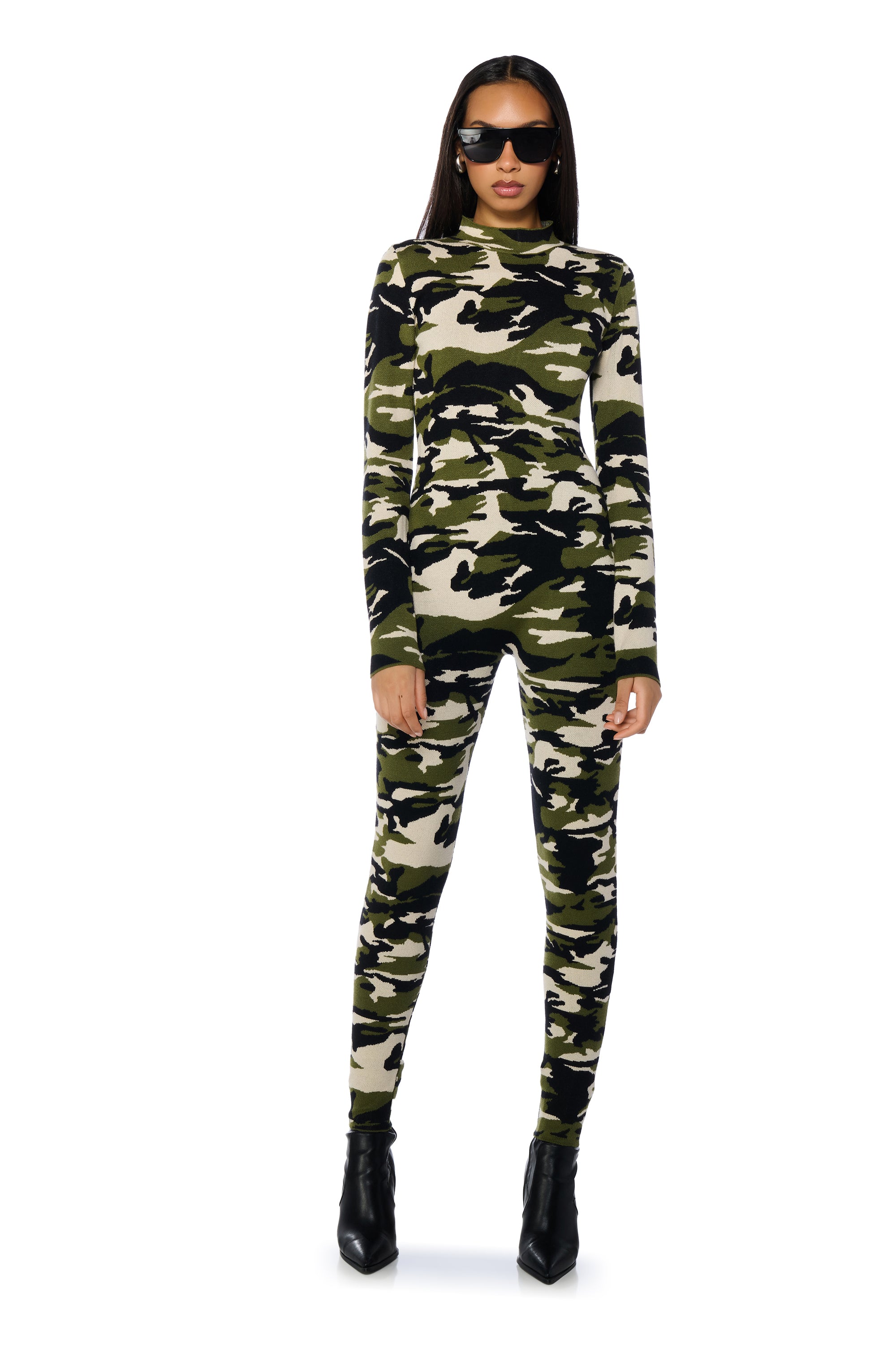 Extra View Remi Camo Knit Jumpsuit
