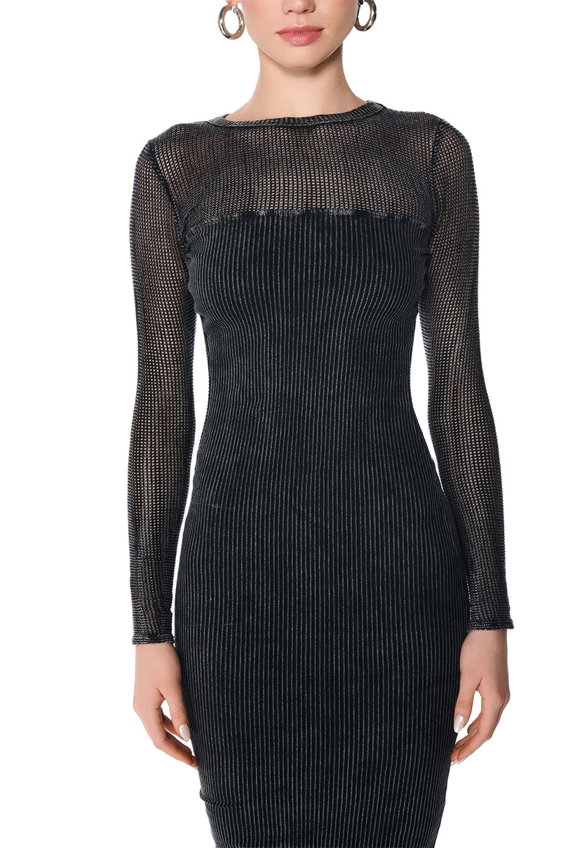 Extra View Renee Mesh Knit Midi Dress 7