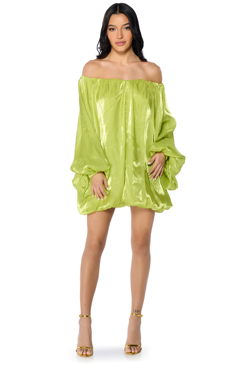 RENEE OVERSIZED SATIN MINI DRESS AKIRA RENEE OVERSIZED SATIN MINI DRESS AKIRA
