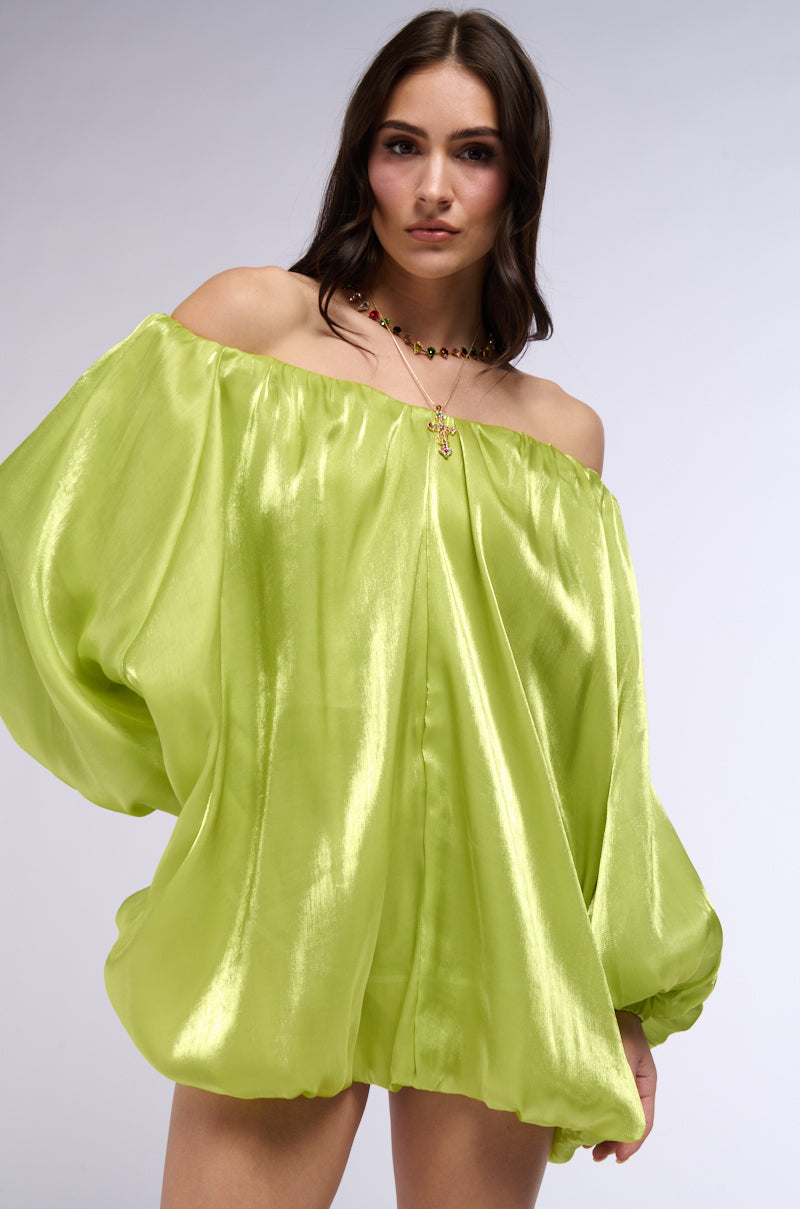 RENEE OVERSIZED SATIN MINI DRESS AKIRA RENEE OVERSIZED SATIN MINI DRESS AKIRA