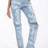 Front View Represent High Rise Straight Leg Jean