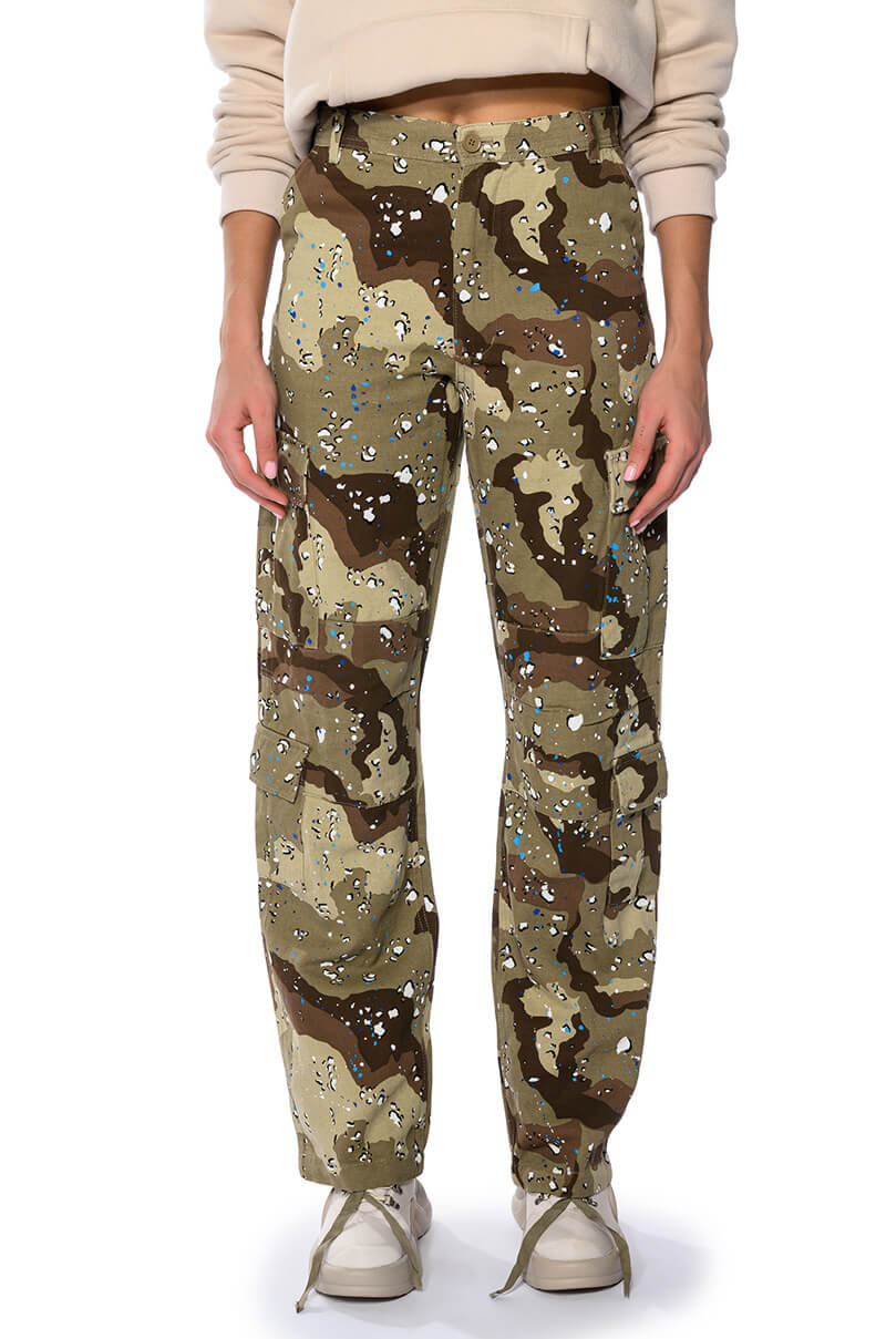 Front View Represent Painted Wide Leg Cargo