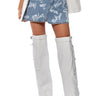 Front View Represent Wrap Denim Mini Skirt