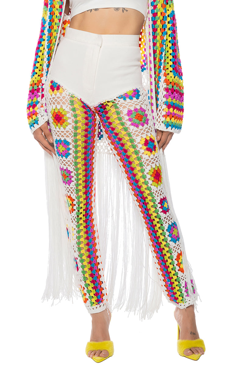 Front View Resort Aruba Crochet Pant