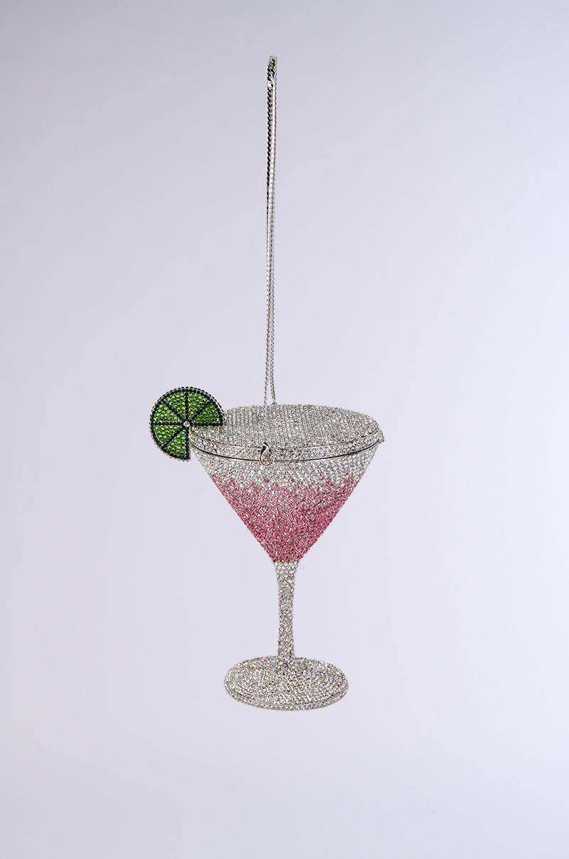Back View Resort Pink Martini Rhinestone Bag