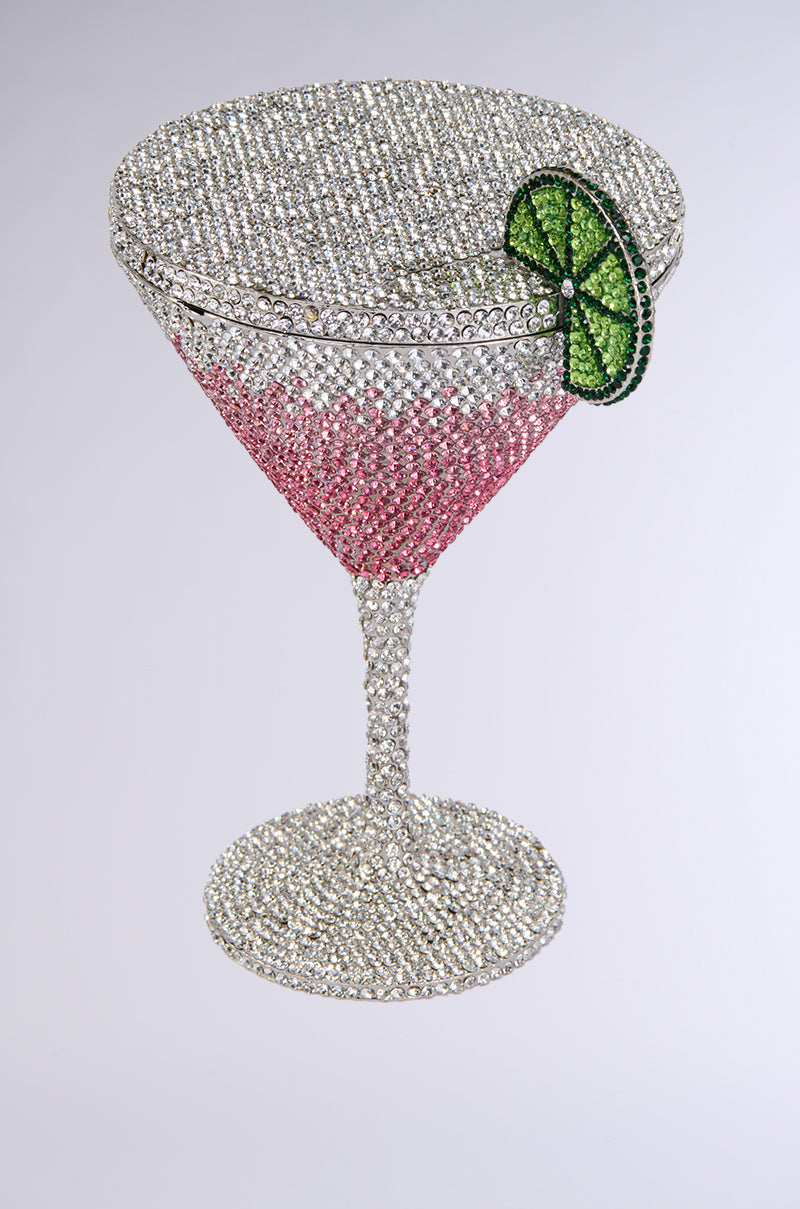 Full View Resort Pink Martini Rhinestone Bag